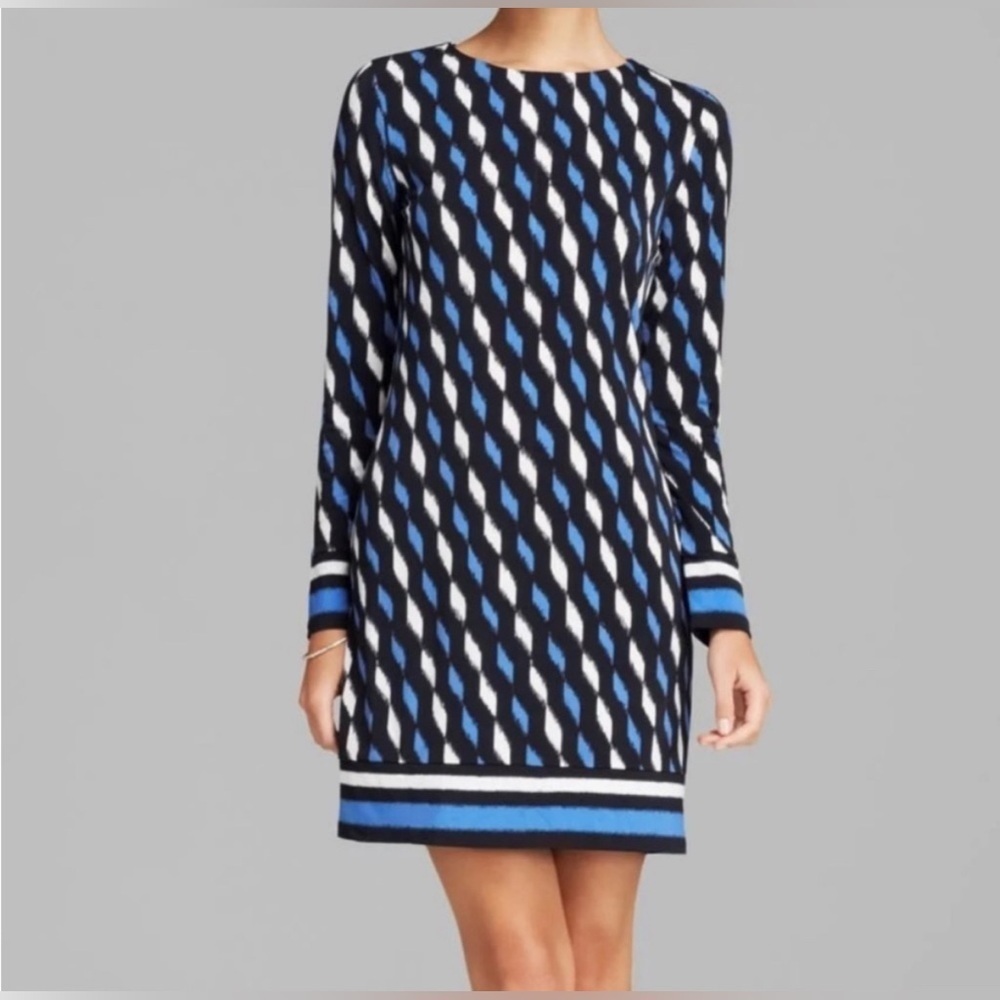 Michael Kors women’s knee length loom print long sleeve dress sz S